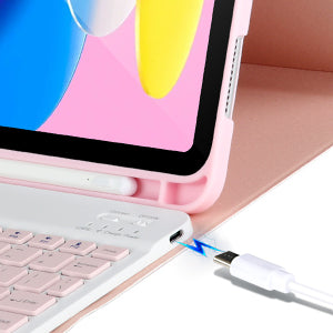 Funda con teclado para iPad de 10. a generación 2022, 10,9 pulgadas, funda con teclado Bluetooth desmontable para iPad 11 11 pulgadas A16 2025 con portalápices