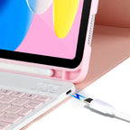 Funda con teclado para iPad de 10. a generación 2022, 10,9 pulgadas, funda con teclado Bluetooth desmontable para iPad 11 11 pulgadas A16 2025 con portalápices