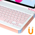 Funda con teclado para iPad de 10. a generación 2022, 10,9 pulgadas, funda con teclado Bluetooth desmontable para iPad 11 11 pulgadas A16 2025 con portalápices