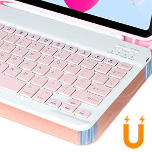 Funda con teclado para iPad de 10. a generación 2022, 10,9 pulgadas, funda con teclado Bluetooth desmontable para iPad 11 11 pulgadas A16 2025 con portalápices