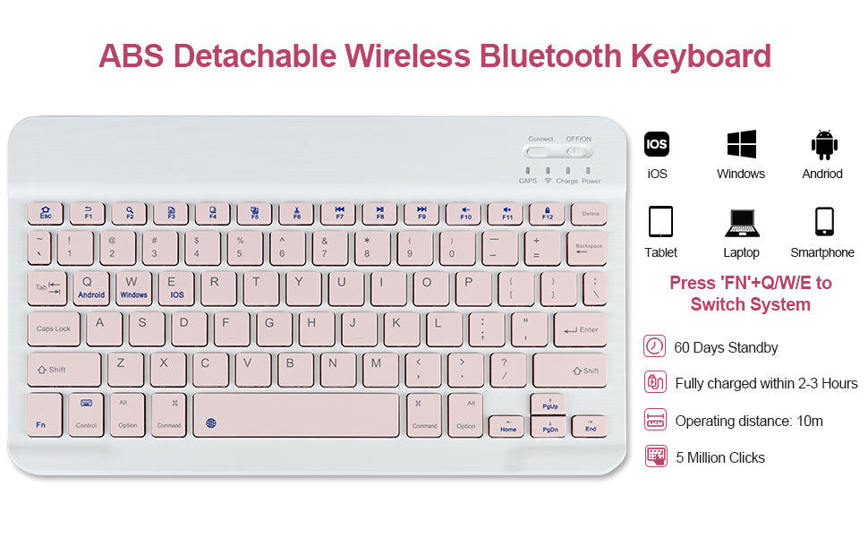 Funda con teclado para iPad de 10. a generación 2022, 10,9 pulgadas, funda con teclado Bluetooth desmontable para iPad 11 11 pulgadas A16 2025 con portalápices