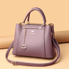 Bolso de mano de lujo para mujer, bandolera de hombro de cuero suave de 3 capas, de gran capacidad, para compras