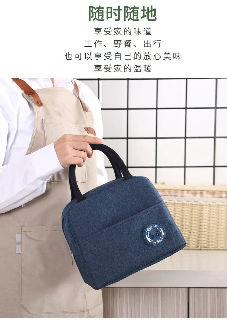 Fiambrera más fresca con patrón funcional, bolsa de almuerzo de lona con aislamiento portátil, bolsas térmicas para comida, Picnic, bolsas de almuerzo para mujeres y niños