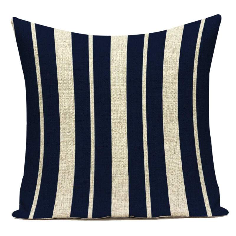 Funda de cojín con estampado de brújula azul marino, diseño de ancla, funda de almohada decorativa para sofá cama, Cojines Almofadas
