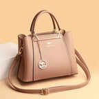Bolso de mano de lujo para mujer, bandolera de hombro de cuero suave de 3 capas, de gran capacidad, para compras