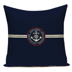 Funda de cojín con estampado de brújula azul marino, diseño de ancla, funda de almohada decorativa para sofá cama, Cojines Almofadas