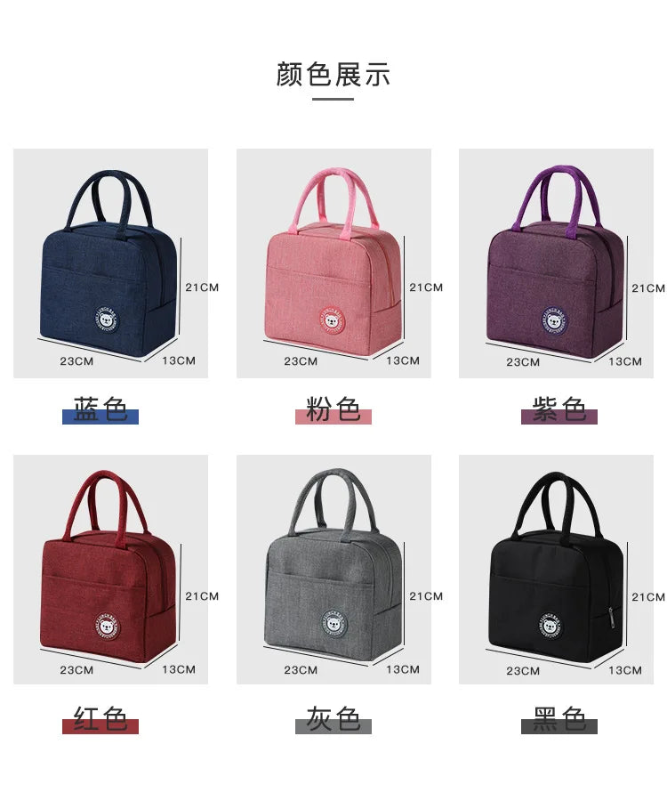 Fiambrera más fresca con patrón funcional, bolsa de almuerzo de lona con aislamiento portátil, bolsas térmicas para comida, Picnic, bolsas de almuerzo para mujeres y niños