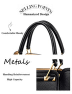 Bolso de mano de lujo para mujer, bandolera de hombro de cuero suave de 3 capas, de gran capacidad, para compras