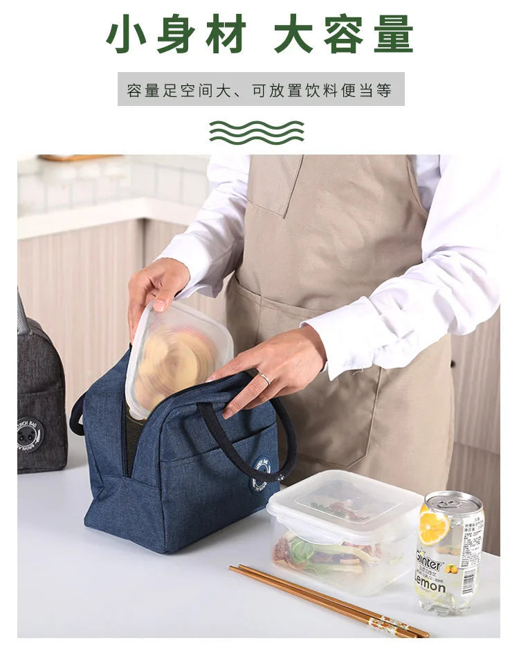 Fiambrera más fresca con patrón funcional, bolsa de almuerzo de lona con aislamiento portátil, bolsas térmicas para comida, Picnic, bolsas de almuerzo para mujeres y niños