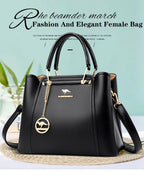 Bolso de mano de lujo para mujer, bandolera de hombro de cuero suave de 3 capas, de gran capacidad, para compras