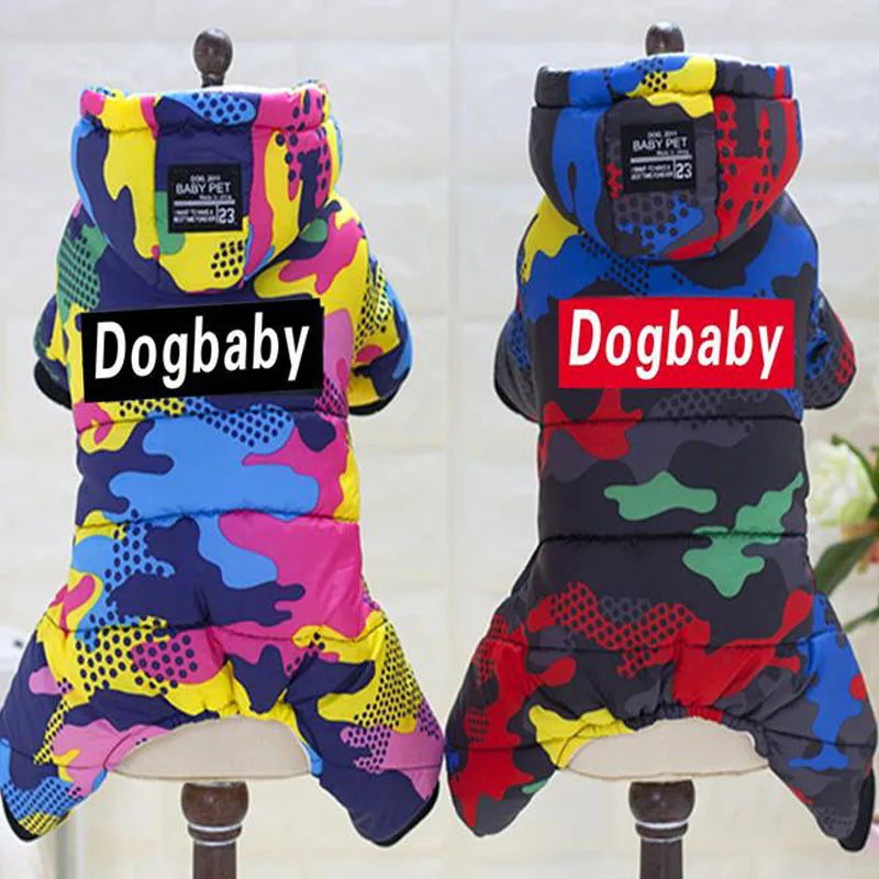 Ropa para perros, abrigo cálido de invierno a prueba de viento para perros, ropa gruesa para mascotas, disfraz, mono, sudaderas con capucha, chaqueta, suministros para mascotas perros