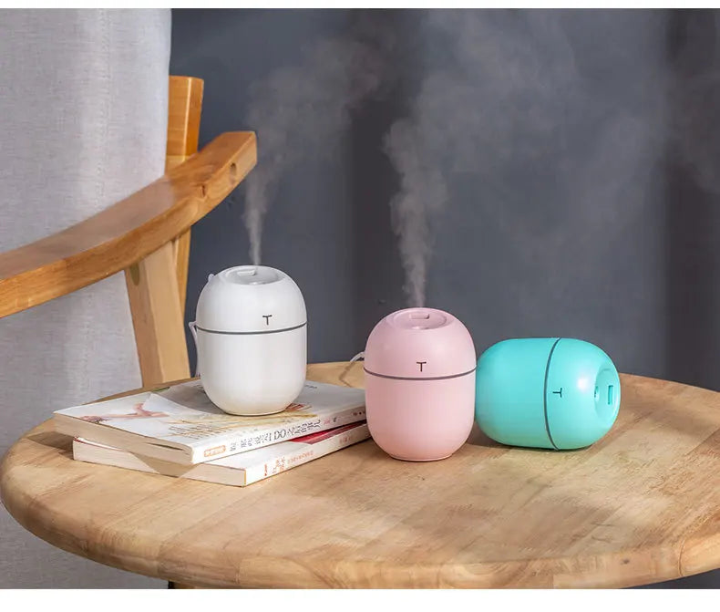 Mini humidificador de aire portátil, difusor ultrasónico de aceites esenciales, fabricante de niebla USB, humidificadores de aromaterapia para el hogar, 220ML, nuevo
