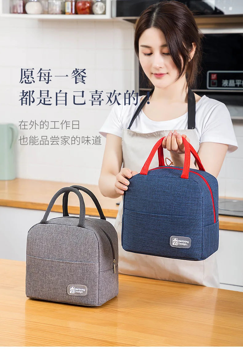 Fiambrera más fresca con patrón funcional, bolsa de almuerzo de lona con aislamiento portátil, bolsas térmicas para comida, Picnic, bolsas de almuerzo para mujeres y niños
