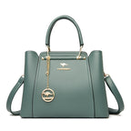 Bolso de mano de lujo para mujer, bandolera de hombro de cuero suave de 3 capas, de gran capacidad, para compras