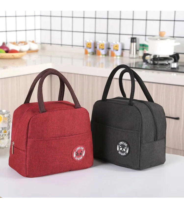 Fiambrera más fresca con patrón funcional, bolsa de almuerzo de lona con aislamiento portátil, bolsas térmicas para comida, Picnic, bolsas de almuerzo para mujeres y niños