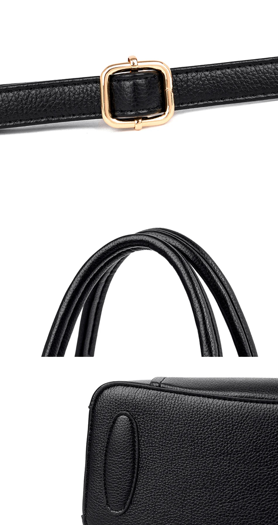 Bolso de mano de lujo para mujer, bandolera de hombro de cuero suave de 3 capas, de gran capacidad, para compras