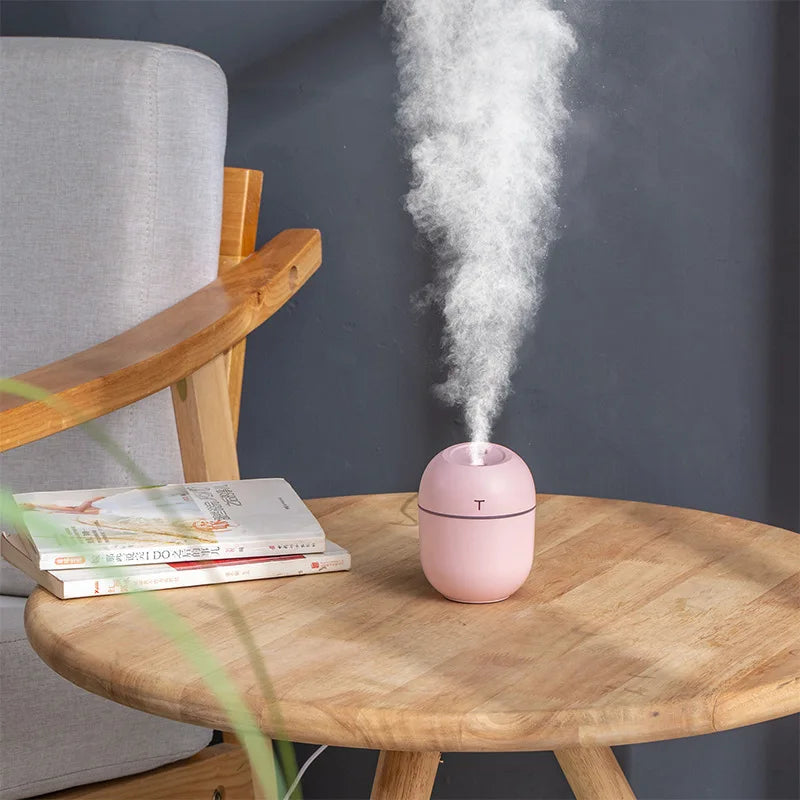 Mini humidificador de aire portátil, difusor ultrasónico de aceites esenciales, fabricante de niebla USB, humidificadores de aromaterapia para el hogar, 220ML, nuevo
