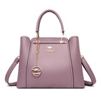 Bolso de mano de lujo para mujer, bandolera de hombro de cuero suave de 3 capas, de gran capacidad, para compras
