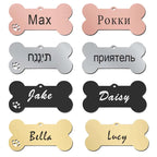 Etiqueta de identificación de mascota, llavero grabado gratis personalizado para gato, cachorro, perro, llavero colgante, pata de hueso, accesorios para mascotas
