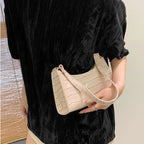 Yogodlns, bolso acolchado con solapa a la moda para mujer, marcas, bolsos de hombro con cadenas gruesas, bolsos cuadrados pequeños con textura acolchada, bolso para axila