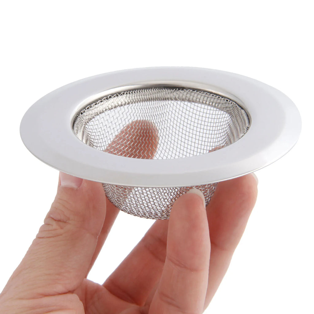 Colador de acero inoxidable para fregadero de cocina, cubierta de drenaje de 9CM, filtro de malla para ducha de baño, 1 unidad