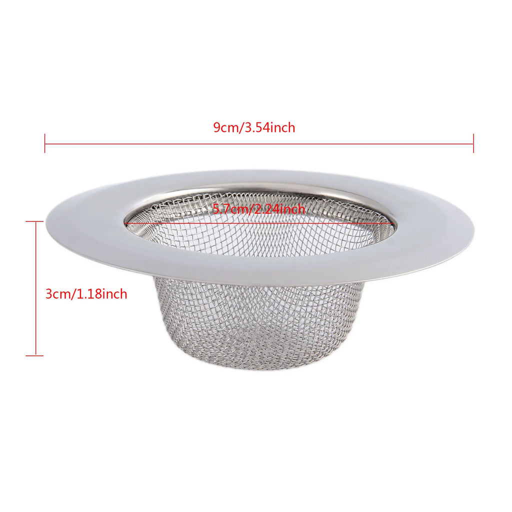 Colador de acero inoxidable para fregadero de cocina, cubierta de drenaje de 9CM, filtro de malla para ducha de baño, 1 unidad