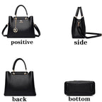 Bolso de mano de lujo para mujer, bandolera de hombro de cuero suave de 3 capas, de gran capacidad, para compras