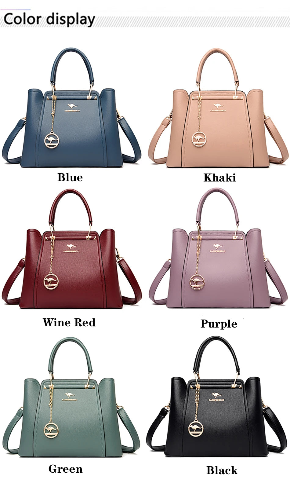 Bolso de mano de lujo para mujer, bandolera de hombro de cuero suave de 3 capas, de gran capacidad, para compras