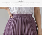 Pantalones De pierna ancha De cintura alta De gasa para Mujer, Pantalones sueltos plisados, moda coreana informal, ropa cómoda, elegante