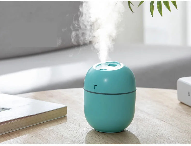 Mini humidificador de aire portátil, difusor ultrasónico de aceites esenciales, fabricante de niebla USB, humidificadores de aromaterapia para el hogar, 220ML, nuevo