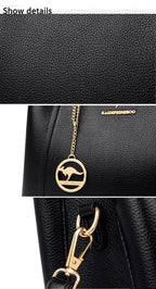 Bolso de mano de lujo para mujer, bandolera de hombro de cuero suave de 3 capas, de gran capacidad, para compras