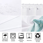 Cortinas de baño de flores, pájaros y plantas europeas, cortina de ducha impermeable, decoración de baño con impresión 3D con gancho, pantalla de baño