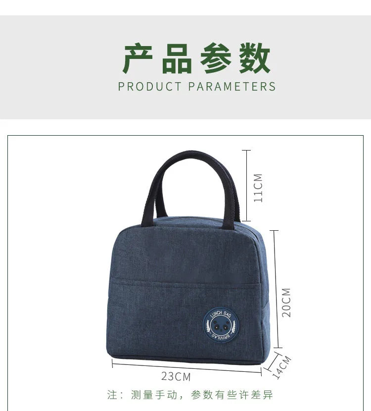 Fiambrera más fresca con patrón funcional, bolsa de almuerzo de lona con aislamiento portátil, bolsas térmicas para comida, Picnic, bolsas de almuerzo para mujeres y niños