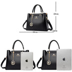 Bolso de mano de lujo para mujer, bandolera de hombro de cuero suave de 3 capas, de gran capacidad, para compras