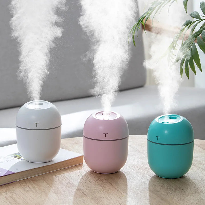 Mini humidificador de aire portátil, difusor ultrasónico de aceites esenciales, fabricante de niebla USB, humidificadores de aromaterapia para el hogar, 220ML, nuevo
