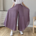 Pantalones De pierna ancha De cintura alta De gasa para Mujer, Pantalones sueltos plisados, moda coreana informal, ropa cómoda, elegante
