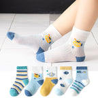 5 pares de calcetines para niños de 1 a 12 años 2025 primavera/verano niños niñas malla calcetines finos transpirables calcetines suaves y cómodos calcetines para niños
