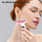Dispositivo de belleza Facial y de cuello 2 en 1, masaje de vibración de alta frecuencia, dispositivo antienvejecimiento para estiramiento de la piel, herramienta de cuidado de la piel para uso doméstico