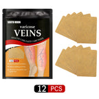 Parche para tratamiento de venas varicosas, yeso para hinchazón dolor de piernas, promueve el metabolismo, promueve la circulación sanguínea suave, Unisex, 12/24 unidades