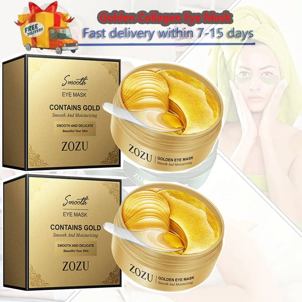 Mascarilla de ojos de colágeno dorado de aguacate, bolsas para ojos antiojeras, parches hidratantes reafirmantes para los ojos, crema reparadora para los ojos, productos para el cuidado de la piel