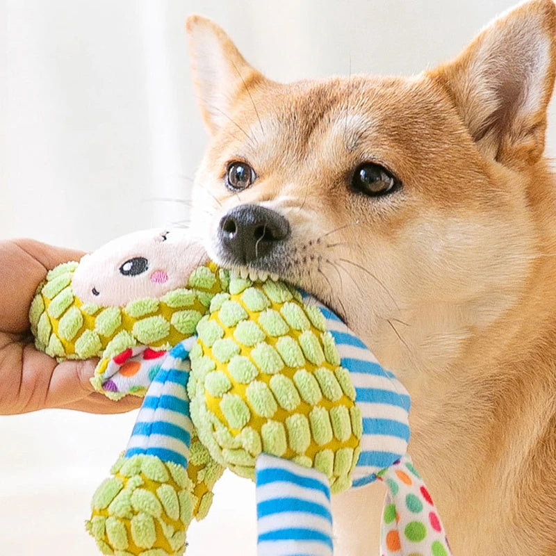 Juguete de peluche para mascotas, rompecabezas para perros y gatos, animales bonitos, resistente a mordeduras, interactivo, chirriante, limpieza de dientes de perro, juguete para masticar, suministros para mascotas