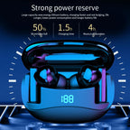 Auriculares Bluetooth inalámbricos verdaderos de alta calidad TWS Mate60, tiempo de reproducción de 12 horas, sonido nítido con pantalla LED de batería