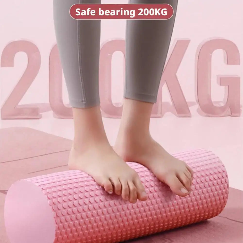 Rodillo de Yoga redondo, cilindro de espuma EVA, rodillo Hexagonal para ejercicio de Pilates, entrenamientos en casa mejorados, diámetro de 9,5 cm de longitud 29,7 cm