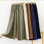 Pantalones De Mujer, nuevos Pantalones De pijama De lino y algodón para Mujer, Pantalones De pierna ancha, ropa De dormir femenina, pantalón para casa para primavera, verano y otoño