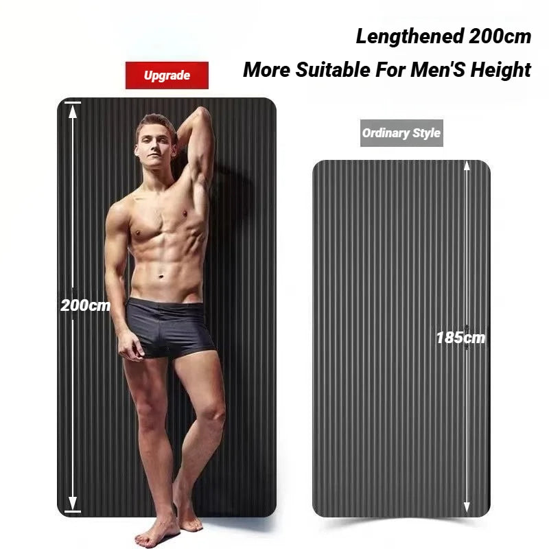 Juego de Dos Tapetes de Yoga Antideslizantes de NBR Extra Gruesos de Alta Calidad para Fitness, Pilates, Gimnasio, Hogar, Sin Olor, Deportivos, Universales para Hombre