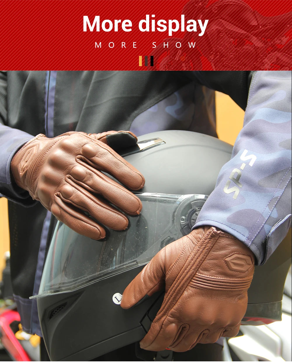 Guantes de Moto transpirables para motocicleta, Guantes de cuero para Motocross, Guantes de ciclismo para motorista, Guantes para montar en Moto con pantalla táctil