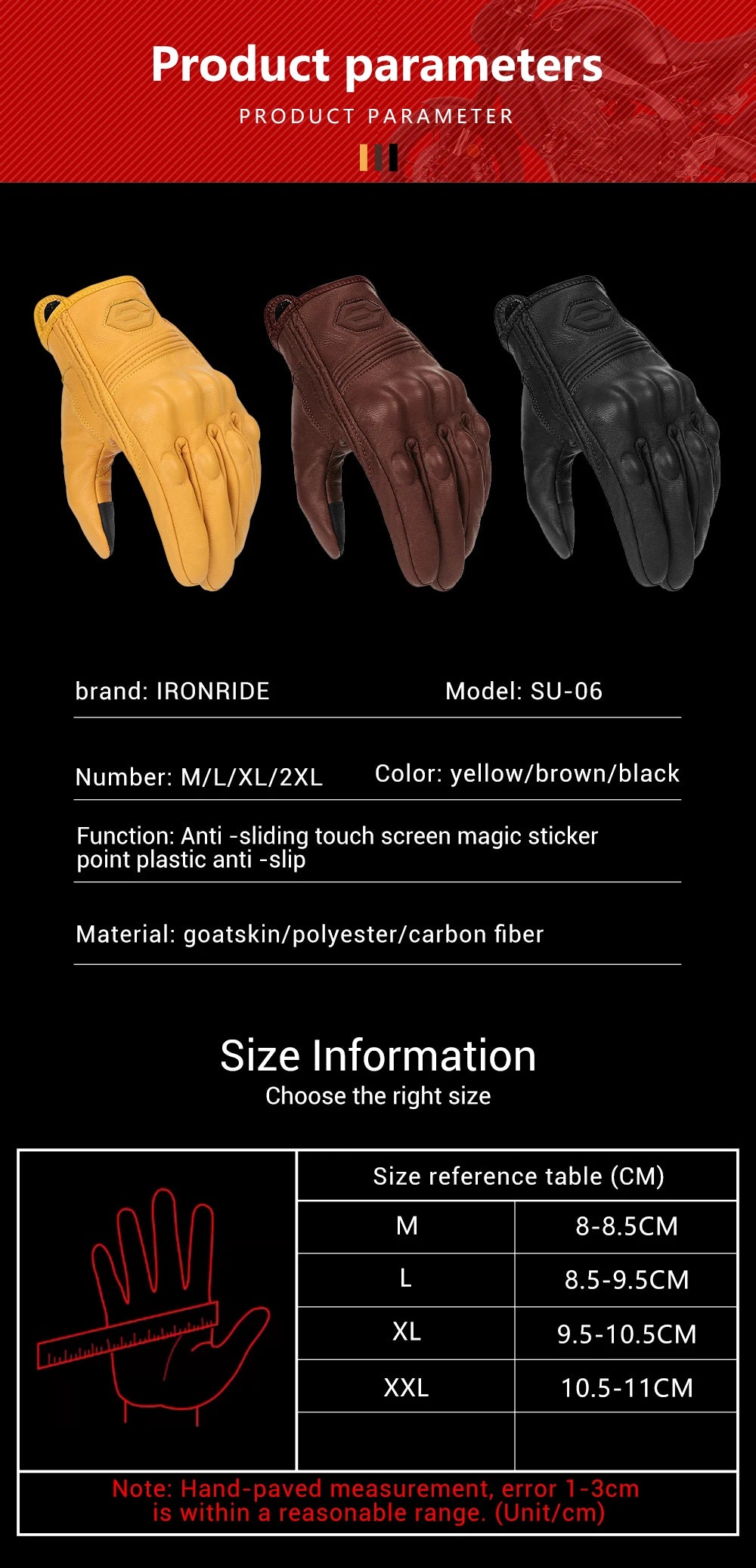 Guantes de Moto transpirables para motocicleta, Guantes de cuero para Motocross, Guantes de ciclismo para motorista, Guantes para montar en Moto con pantalla táctil