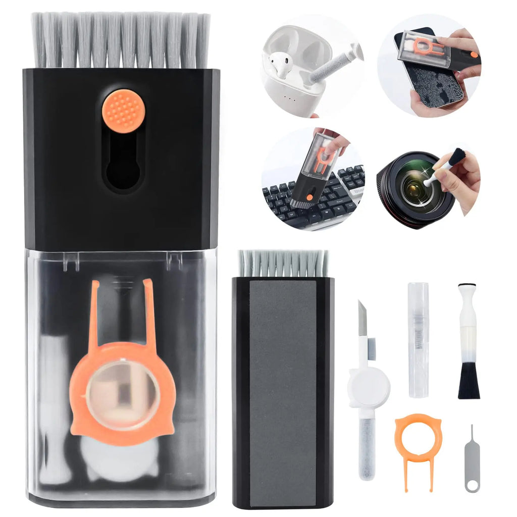 Kit de cepillo de limpieza de teclado 5 en 1, extractor de teclas, limpiador de auriculares para Airpods Pro 1 2 3, caja de auriculares Bluetooth, herramientas de limpieza