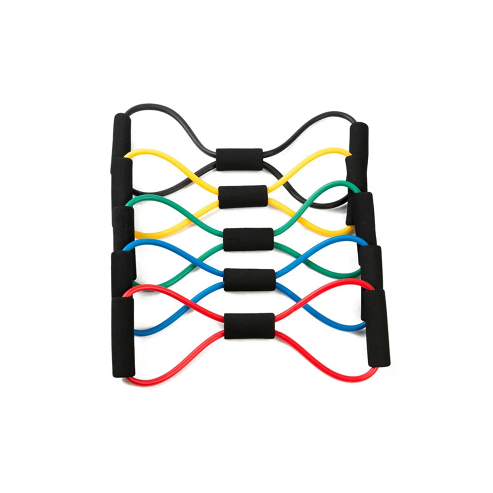 Bandas de resistencia para Yoga, banda elástica, extractor de ejercicio deportivo, expansor de pecho en forma de 8 para culturismo, gimnasio en casa, equipo de Fitness