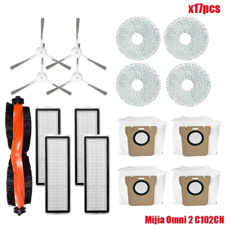 Compatible con Xiaomi Robot aspirador X20 + / X20 Plus, piezas de repuesto, accesorios, Cepillo Lateral principal, filtro Hepa, paño de mopa, bolsa para polvo